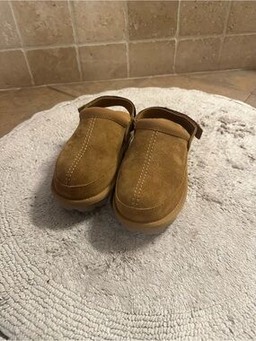 Koolaburra Suede Clog Mules in Tan